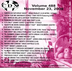 Various – CDX Volume 488 November 23, 2009 (CD, Compilation)