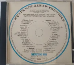 Various – Disque Test Nouvelle Revue Du Son Jan/Fev 1996 (CD, Compilation)