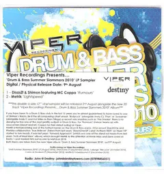 Various – Drum & Bass Summer Slammers 2010 (LP Sampler) (CDr, Sampler)