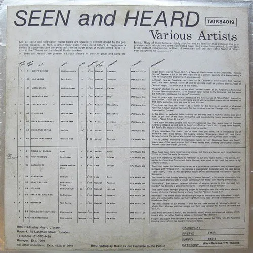 Various – Seen And Heard