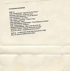 Various – Standard Response (Cassette, Single Sided)