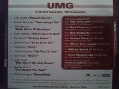 Various – UMG - 3rd/4th Quarter '09 Sampler (CD, Compilation)