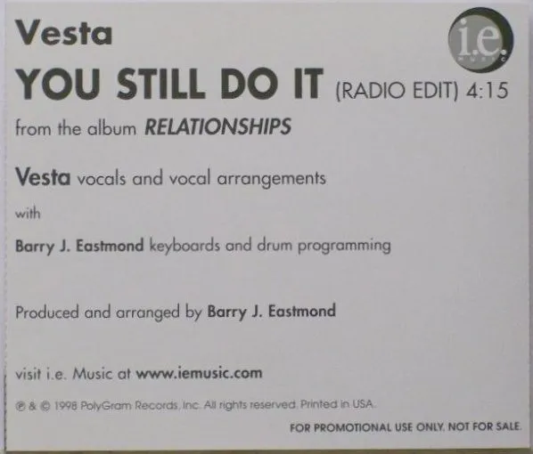 Vesta* – You Still Do It