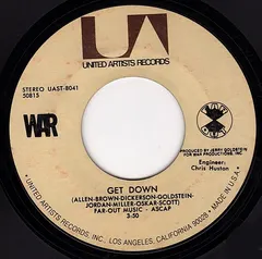 War United Artists Records – Get Down / All Day Music (Vinyl, 7")