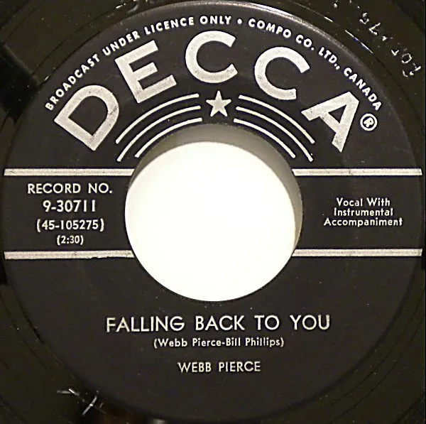 Webb Pierce – Falling Back To You