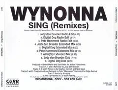 Wynonna – Sing (Remixes) (CD, Single)
