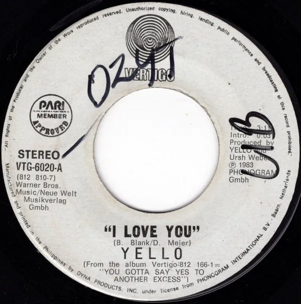 Yello – I Love You