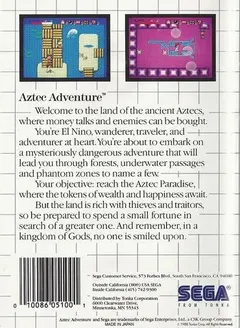 Aztec Adventure — Sega Master System Price & Value