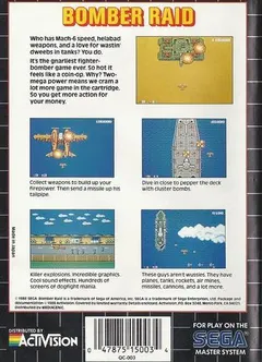 Bomber Raid — Sega Master System Price & Value