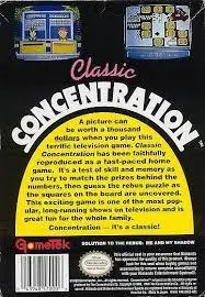 Classic Concentration — NES Price & Value