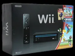 Nintendo Wii Black New Super Mario Bundle