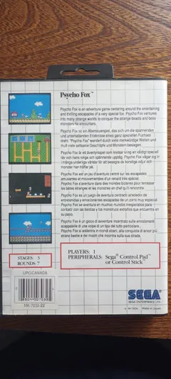 Psycho Fox — Sega Master System Price & Value