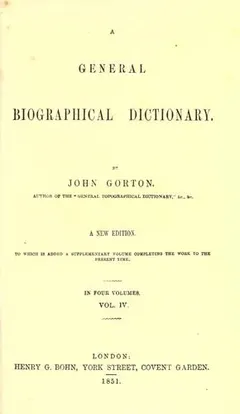 A general biographical dictionary by John Gorton