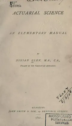 Actuarial science by Ninian Glen