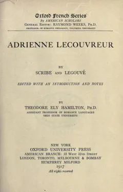 Adrienne Lecouvreur by Eugène Scribe