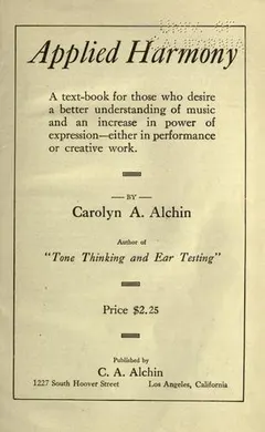 Applied harmony by C. A. Alchin