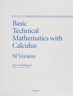 Basic Technical Mathematics with Calculus by Allyn J. Washington