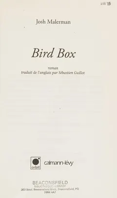 Bird Box by Josh Malerman