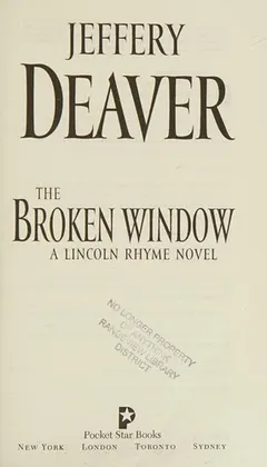 Broken Window by Jeffery Deaver