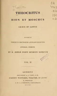 Bucolici Graeci by Theocritus