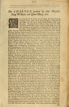 Charter (1692) by Massachusetts