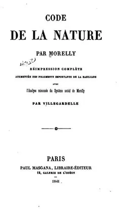 Code de la nature by Morelly M.