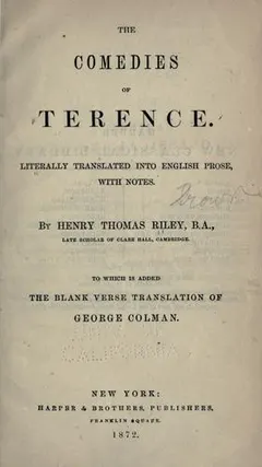 Comediae by Publius Terentius Afer