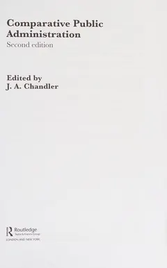 Comparative public administration by J. A. Chandler
