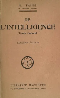 De l'intelligence by Hippolyte Taine