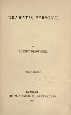 Dramatis personae by Robert Browning