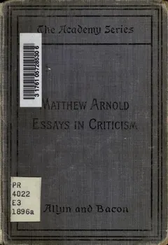 Essays by Matthew Arnold