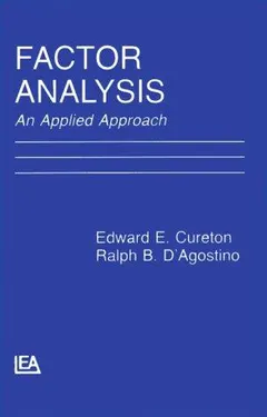 Factor analysis by Edward Eugene Cureton