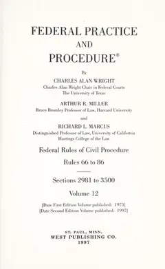 Federal practice and procedure by Charles Alan Wright
