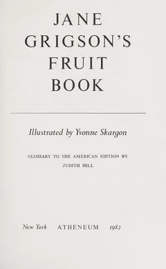 Fruit book by Jane Grigson