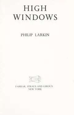High Windows by Philip Larkin