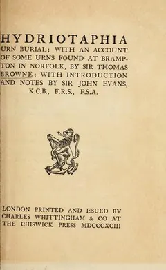 Hydriotaphia by Thomas Browne
