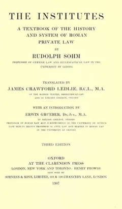 Institutionen by Sohm, Rudolf