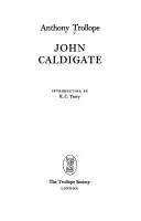 John Caldigate by Anthony Trollope