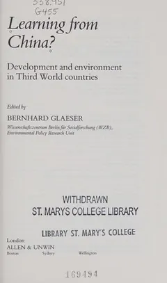 Learning from China? by Bernhard Glaeser