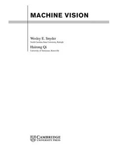 MACHINE VISION by WESLEY E. SNYDER
