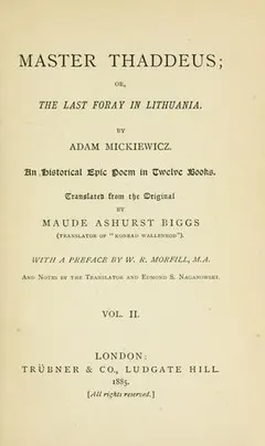 Master Thaddeus by Adam Mickiewicz
