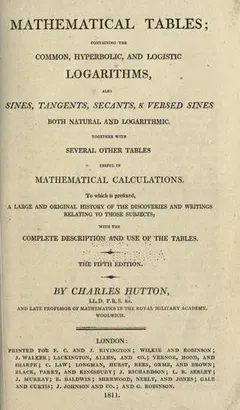 Mathematical tables by Charles Hutton