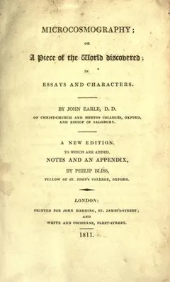 Micro-cosmographie by John Earle