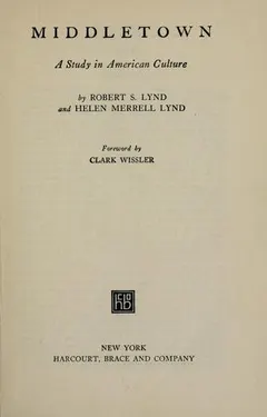 Middletown by Robert Staughton Lynd