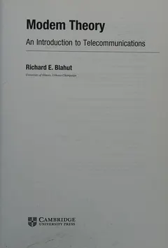 Modem theory by Richard E. Blahut