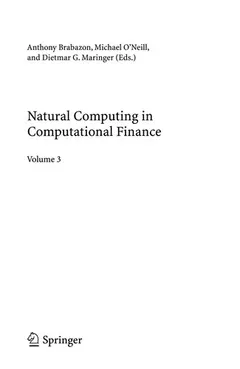 Natural Computing in Computational Finance by Anthony Brabazon