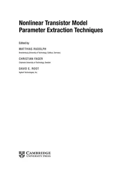 Nonlinear transistor model parameter extraction techniques by Christian Fager