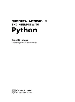 Numerical methods in engineering with Python by Jaan Kiusalaas