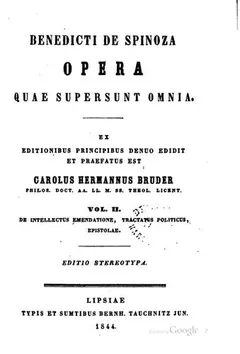 Opera by Benedictus de Spinoza