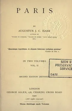 Paris by Augustus J. C. Hare
